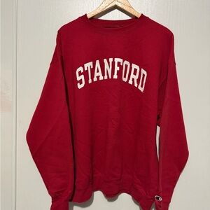 Champion Red Stanford Crewneck